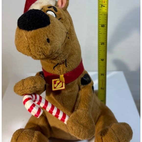 Gemmy Singing Scooby Doo Christmas Plush Holding Candy Cane Toy Tested 7.5" - Picture 7 of 13